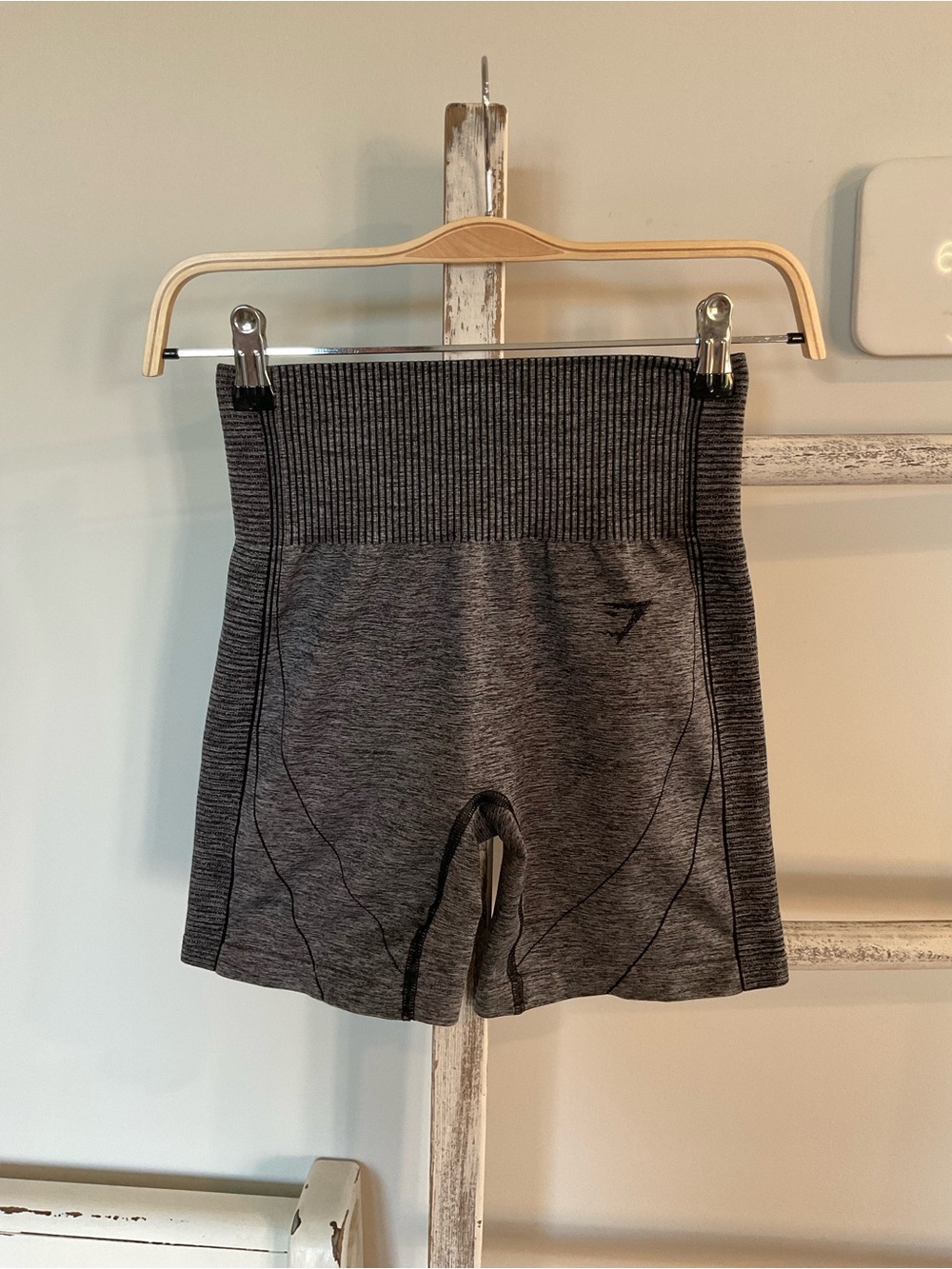 Gymshark Charcoal Marl Vital Seamless 2.0 High Waisted Shorts Size Small EUC
